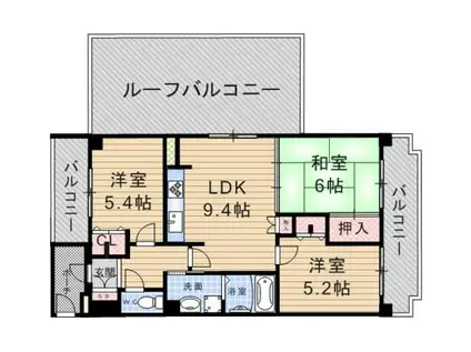 セントポリア武庫之荘(3LDK/8階)の間取り写真
