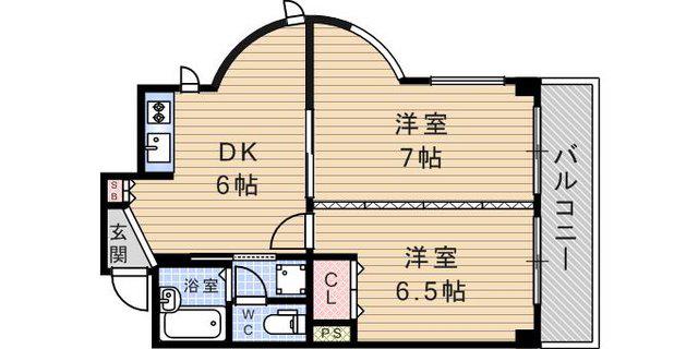 ロングライフ3(2DK/3階)の間取り写真