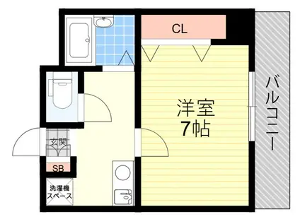 サウザンド塚口(1K/6階)の間取り写真
