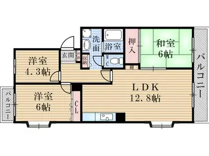 スペランツァステラ(3LDK/1階)の間取り写真