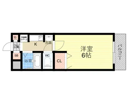 ステラハウスⅠ(1K/3階)の間取り写真