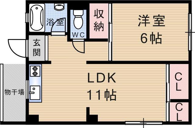 パークマンション武庫之荘(1LDK/4階)の間取り写真