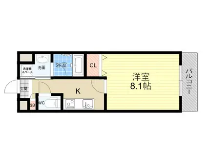 DOLCEVITA武庫之荘(1K/3階)の間取り写真