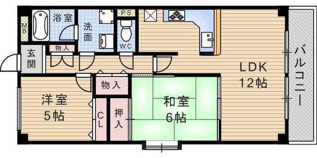オリーブハウス(2LDK/3階)の間取り写真