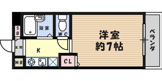 グレイスマンション4番館(1K/3階)の間取り写真