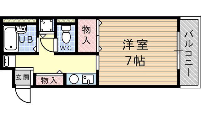 プレアール武庫之荘(1K/4階)の間取り写真