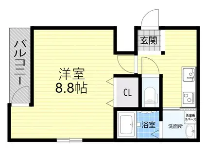 フジパレス塚口Ⅵ番館(1K/3階)の間取り写真