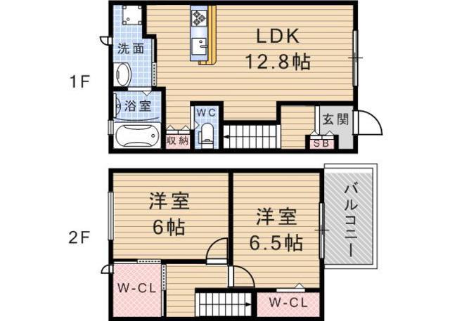 Sunplage B棟(2LDK)の間取り写真