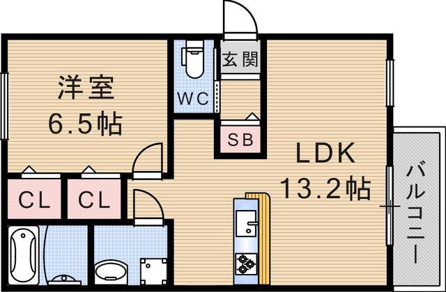 シャルマンメゾン(1LDK/2階)の間取り写真
