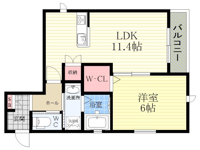 MAISON LANGE (1LDK/3階)の間取り写真