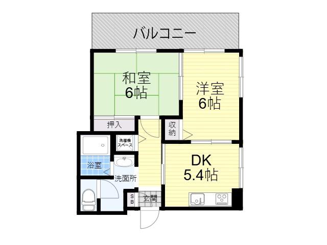 AGIO三好(2DK/3階)の間取り写真