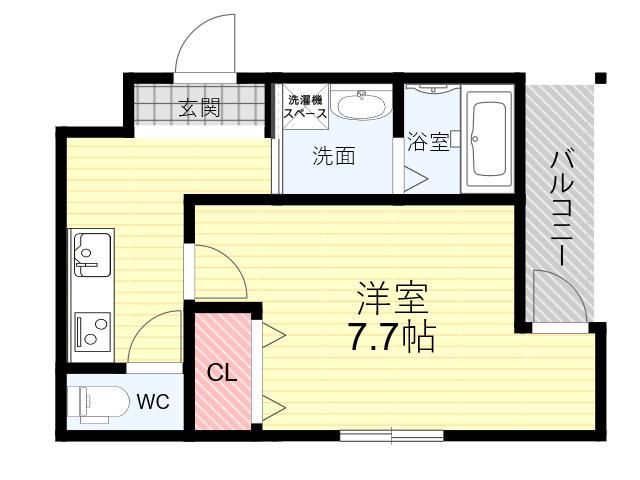 フジパレス阪急武庫之荘3番館(1K/3階)の間取り写真