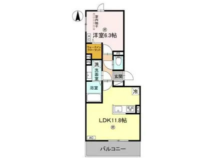 LAMAISON塚口(1LDK/3階)の間取り写真