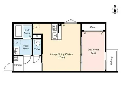COCON GRANDJOUR 武庫之荘西(1LDK/3階)の間取り写真