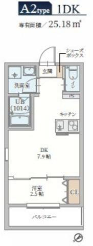GAZELLE NOAH尼崎尾浜1(1DK/1階)の間取り写真