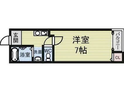 ハイムトキワ(1K/2階)の間取り写真