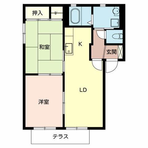 DAIKENN浜寺南町(2LDK/2階)の間取り写真