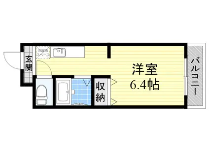 リバーランド堺東(ワンルーム/2階)の間取り写真