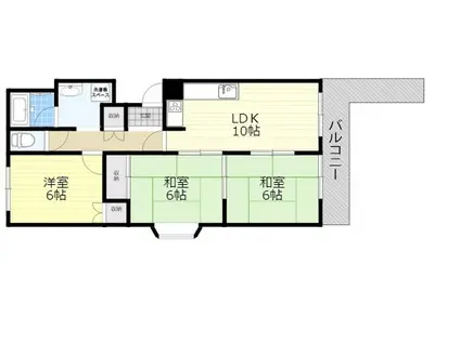 カターラオーシマ(3LDK/2階)の間取り写真