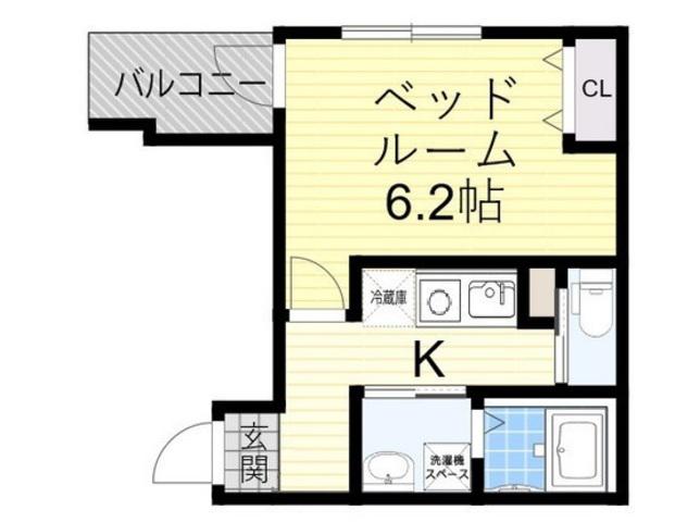 MELDIA湊(1K/3階)の間取り写真