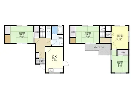 泉北高速鉄道 和泉中央駅 徒歩31分 2階建 築53年(4DK)の間取り写真
