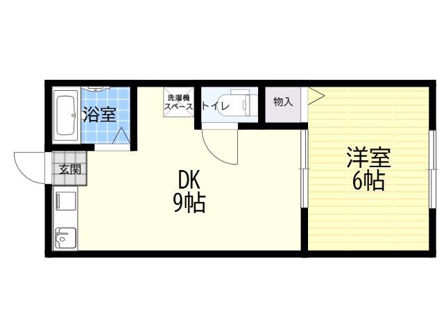 金龍マンション(1DK/1階)の間取り写真