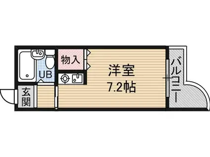 プレアール長居公園(ワンルーム/3階)の間取り写真