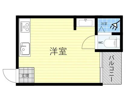 ビアンカーサ駒川(ワンルーム/1階)の間取り写真