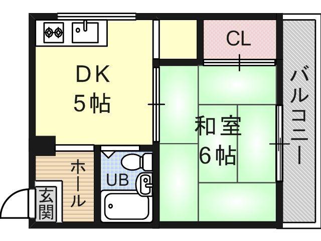 村上ビルサンハイツ(1DK/4階)の間取り写真