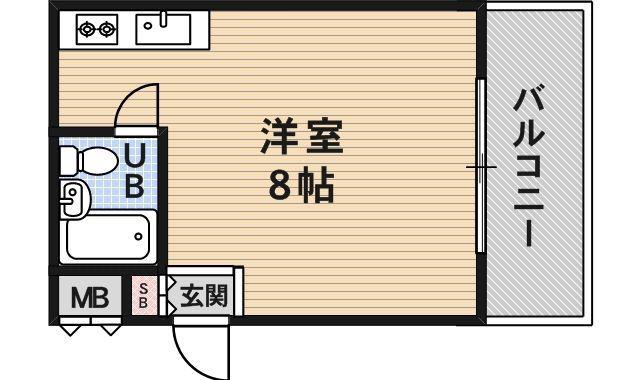 グランドシャトータカオ駒川(ワンルーム/4階)の間取り写真