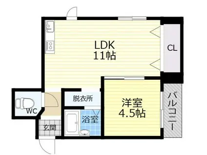ルエーテ20(1LDK/3階)の間取り写真