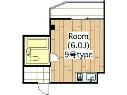 杭全ダイヤモンドライフ(1K/7階)の間取り写真