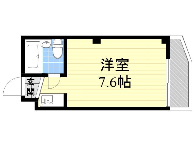 杭全ダイヤモンドライフ(1K/5階)の間取り写真