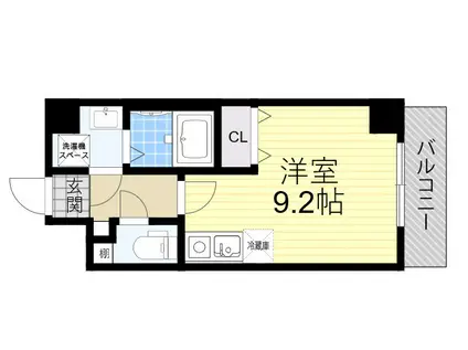 ラグタイム平野(ワンルーム/5階)の間取り写真