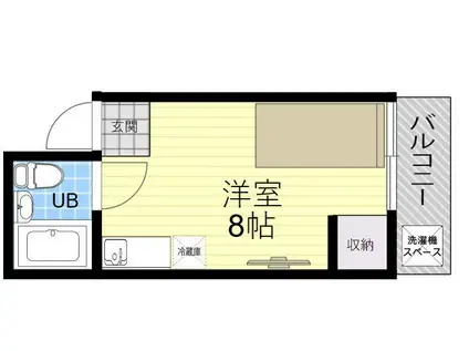 HACOSU平野本町(ワンルーム/4階)の間取り写真