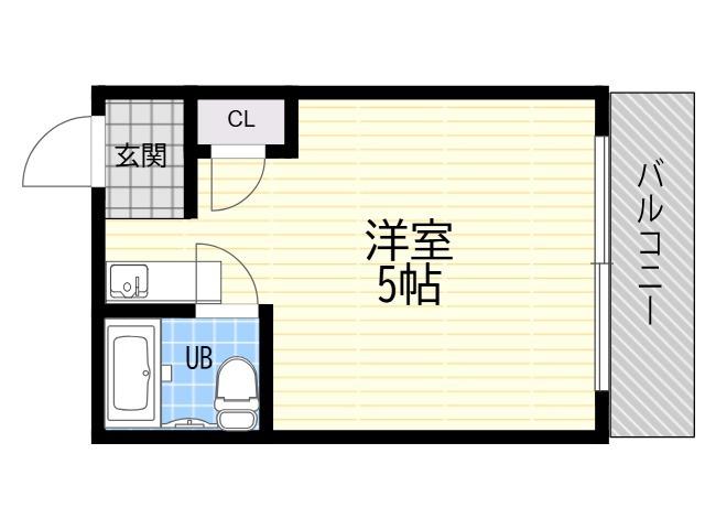 HACOSU平野本町(ワンルーム/1階)の間取り写真