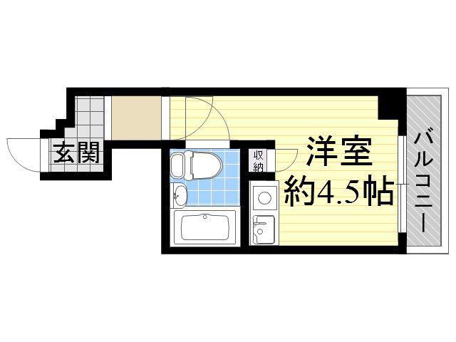 イトーピア山本(ワンルーム/4階)の間取り写真