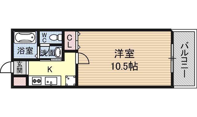 バモス リンピエサ(1K/1階)の間取り写真