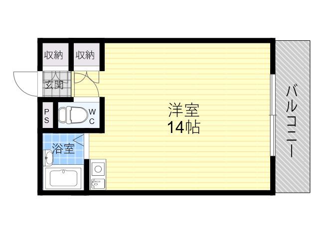 ドミール喜連(ワンルーム/4階)の間取り写真