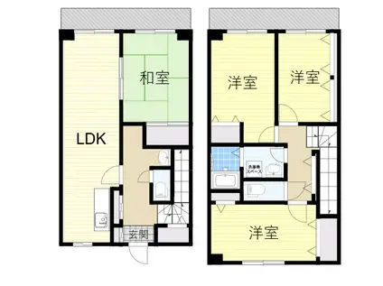 ガーデンハイツ加美C棟(4LDK/4階)の間取り写真
