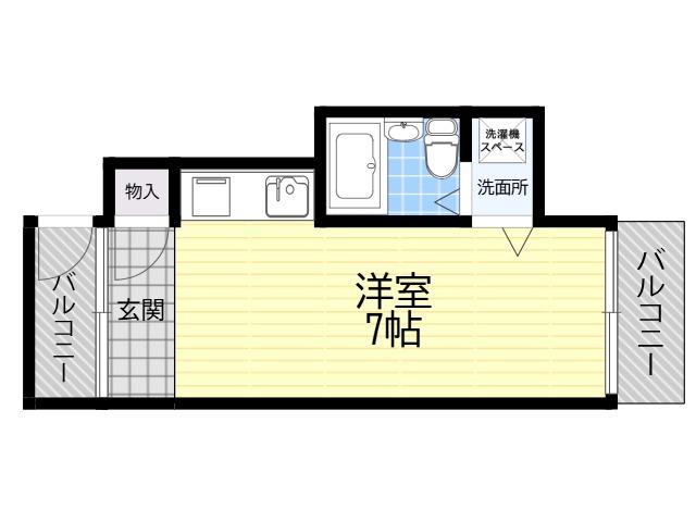 KCOURT(ワンルーム/3階)の間取り写真