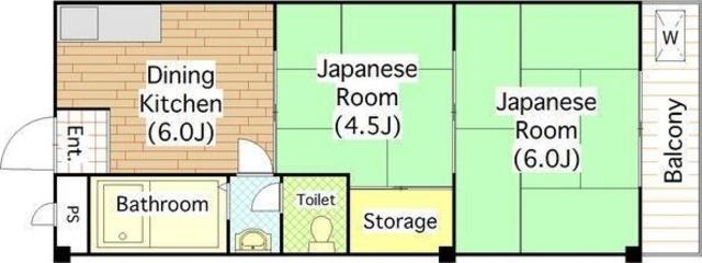 ツワイアクト88(2DK/1階)の間取り写真