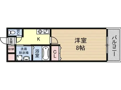 CHEERFUL ROOM(1K/3階)の間取り写真