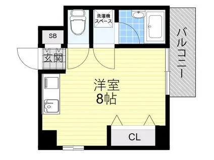 ドムール加美(ワンルーム/3階)の間取り写真