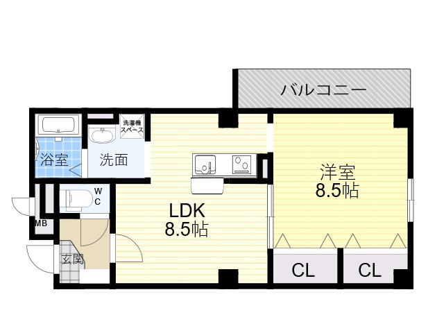 プランドール・ミノル(1LDK/1階)の間取り写真