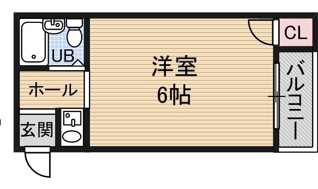 プレアール北田辺3(ワンルーム/4階)の間取り写真