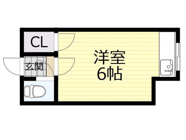 太平8号館(ワンルーム/3階)の間取り写真