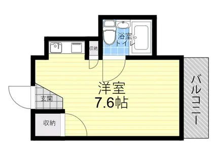 アース湯里(ワンルーム/3階)の間取り写真