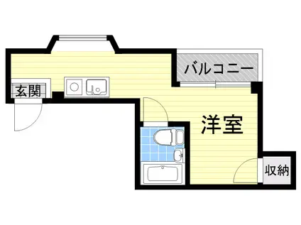 エホール東田辺(ワンルーム/1階)の間取り写真