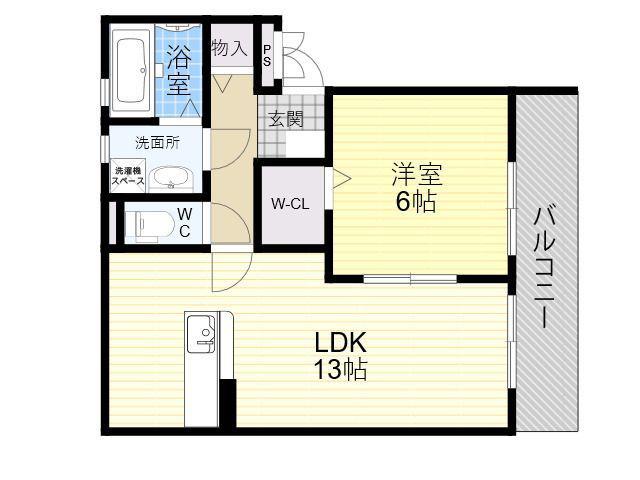 セジュールピア(1LDK/1階)の間取り写真